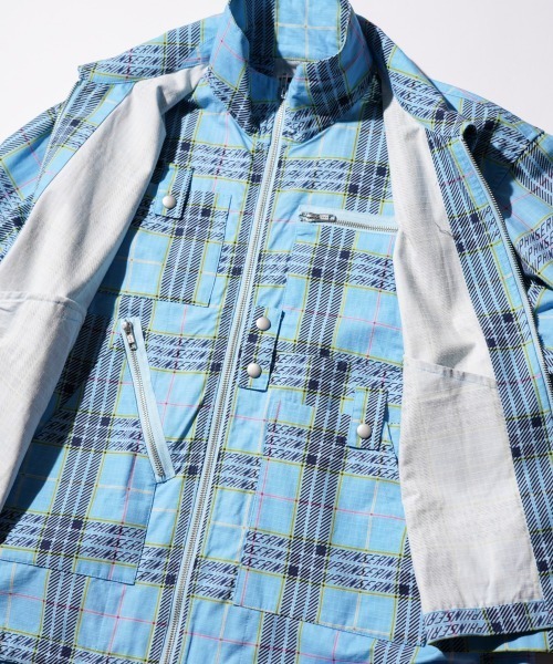 PHINGERIN(フィンガリン)の「PHINGERIN / フィンガリン DOUBLE ZIP RIPSTOP JACKET ORIGINAL PLAID (PD-252-JK-092)(その他アウター・メンズ・サックスブルー・MEDIUM/LARGE)」の22枚目の写真
