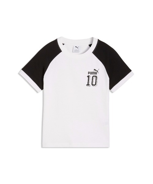 PUMA(プーマ)の「PUMA FUTURE.PUMA.ARCHIVE SLIM SHORT RINGER T-SHIRT(プーマ フューチャー プーマ アーカイブ スリム ショート リンガー Tシャツ)(Tシャツ/カットソー・レディース・ホワイト系/イエロー系・SMALL/MEDIUM/LARGE)」の3枚目の写真