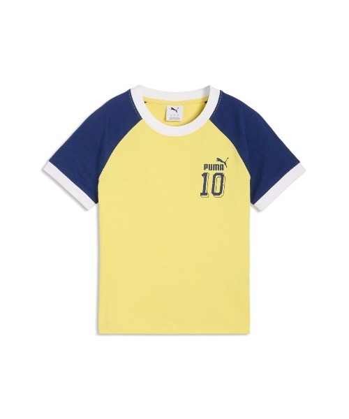 PUMA(プーマ)の「PUMA FUTURE.PUMA.ARCHIVE SLIM SHORT RINGER T-SHIRT(プーマ フューチャー プーマ アーカイブ スリム ショート リンガー Tシャツ)(Tシャツ/カットソー・レディース・ホワイト系/イエロー系・SMALL/MEDIUM/LARGE)」の7枚目の写真
