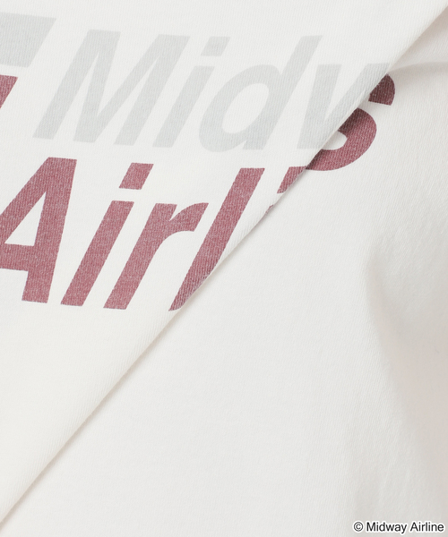B.C STOCK(ベーセーストック)の「GOOD ROCK SPEED / グッドロックスピード Midway Airlines RingerT(Tシャツ/カットソー・レディース・ホワイト・FREE)」の17枚目の写真