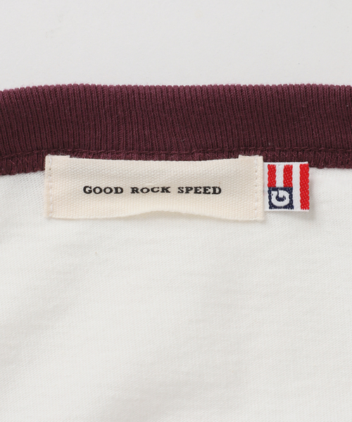 B.C STOCK(ベーセーストック)の「GOOD ROCK SPEED / グッドロックスピード Midway Airlines RingerT(Tシャツ/カットソー・レディース・ホワイト・FREE)」の18枚目の写真