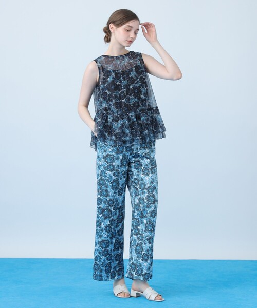 ANAYI(アナイ)の「Moon Shell プリントワイドパンツ(その他パンツ・レディース・ブルー・38/36/34)」の11枚目の写真