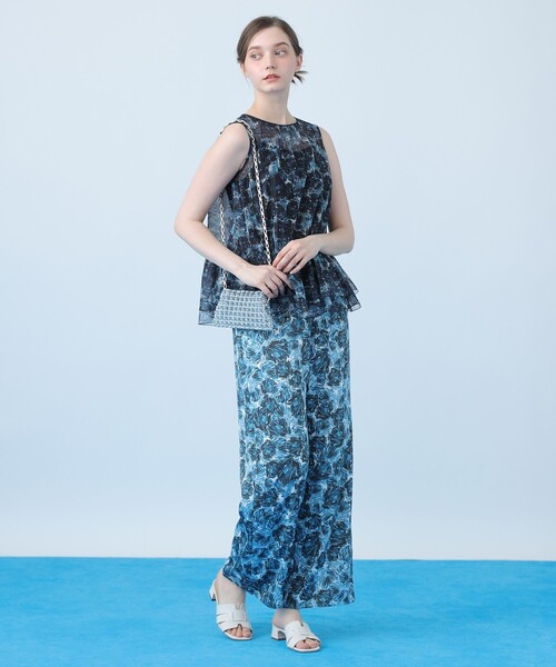 ANAYI(アナイ)の「Moon Shell プリントワイドパンツ(その他パンツ・レディース・ブルー・38/36/34)」の10枚目の写真