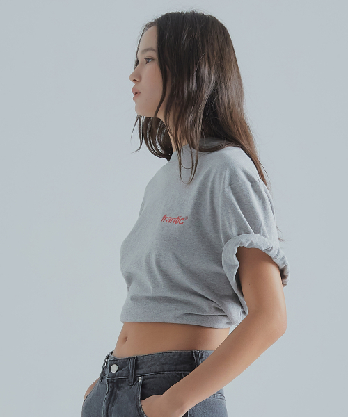 FRANTICSERVICE（フランティックサービス）の「フレンティッククルーネックTシャツ - グレー（Tシャツ/カットソー・レディース・グレー・FREE）」の3枚目の写真