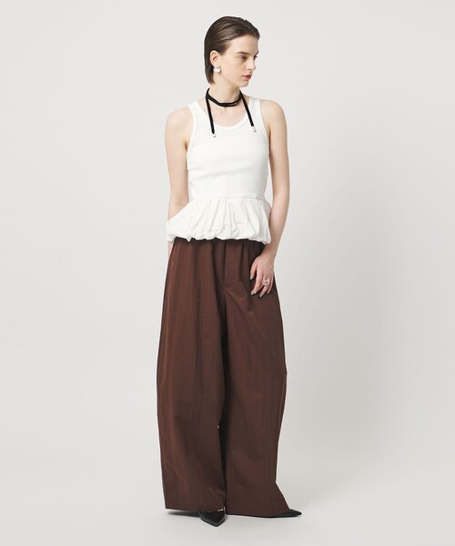 ASTRAET(アストラット)の「<ASTRAET>フライスxタフタ タンクトップ(Tシャツ/カットソー・レディース・ホワイト/ブラック・FREE)」の11枚目の写真