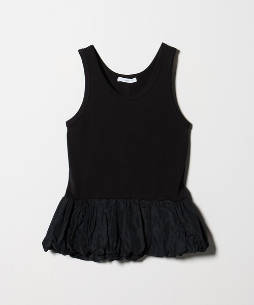 ASTRAET(アストラット)の「<ASTRAET>フライスxタフタ タンクトップ(Tシャツ/カットソー・レディース・ホワイト/ブラック・FREE)」の20枚目の写真