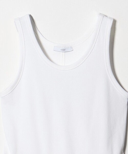ASTRAET(アストラット)の「<ASTRAET>フライスxタフタ タンクトップ(Tシャツ/カットソー・レディース・ホワイト/ブラック・FREE)」の7枚目の写真