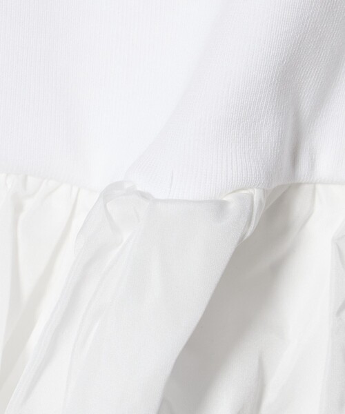 ASTRAET(アストラット)の「<ASTRAET>フライスxタフタ タンクトップ(Tシャツ/カットソー・レディース・ホワイト/ブラック・FREE)」の8枚目の写真
