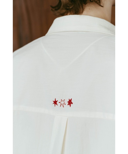 Knuth Marf(クヌースマーフ)の「embroidered shirt(unisex)(シャツ/ブラウス・レディース・ブラック/アイボリー/ストライプ・FREE)」の17枚目の写真