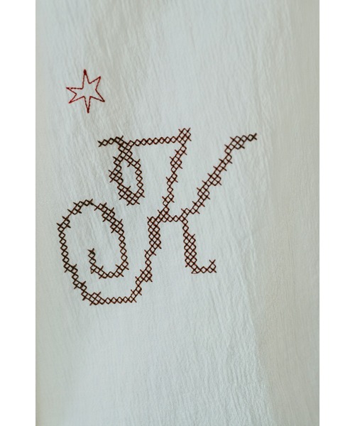 Knuth Marf(クヌースマーフ)の「embroidered shirt(unisex)(シャツ/ブラウス・レディース・ブラック/アイボリー/ストライプ・FREE)」の20枚目の写真
