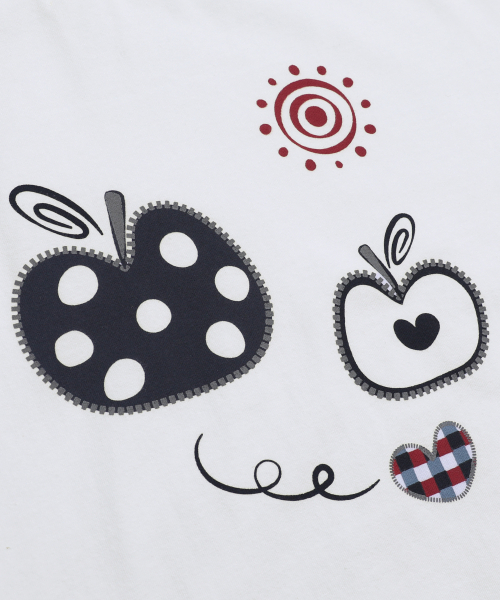 RuNaKi'Hu'(ルナキフ)の「WXT095 メラドットアプリケリングTシャツ (ホワイト)(Tシャツ/カットソー・レディース・その他・1/2)」の5枚目の写真