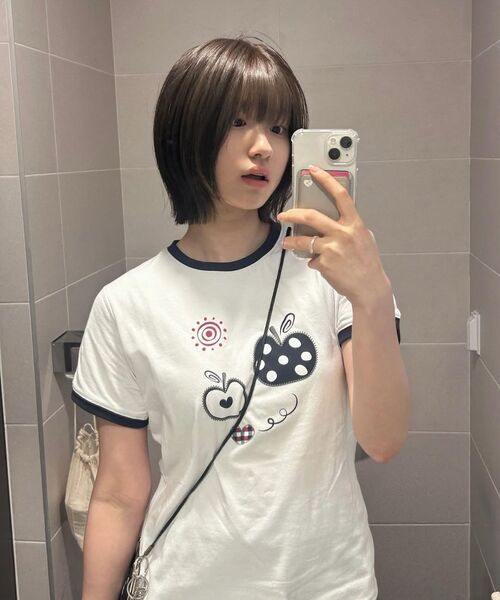 RuNaKi'Hu'(ルナキフ)の「WXT095 メラドットアプリケリングTシャツ (ホワイト)(Tシャツ/カットソー・レディース・その他・1/2)」の6枚目の写真