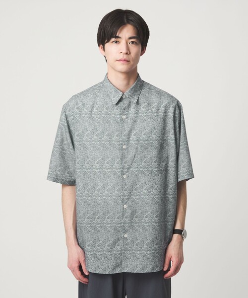 green label relaxing(グリーンレーベルリラクシング)の「William Morris ジャストルーズ 半袖 シャツ(シャツ/ブラウス・メンズ・ダークグリーン/ネイビー/グレー系・S/XL/L/M)」の11枚目の写真