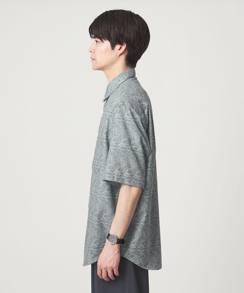 green label relaxing(グリーンレーベルリラクシング)の「William Morris ジャストルーズ 半袖 シャツ(シャツ/ブラウス・メンズ・ダークグリーン/ネイビー/グレー系・S/XL/L/M)」の12枚目の写真