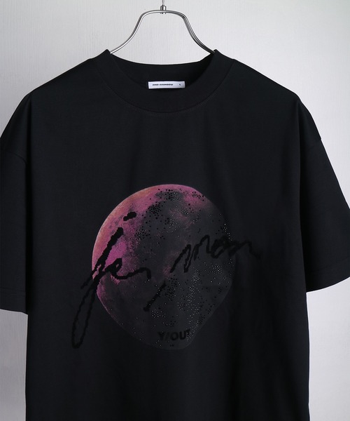 WESTSEA(ウエストシー)の「ラインストーン付き 天体プリント 半袖Tシャツ(Tシャツ/カットソー・メンズ・ブラック/ホワイト・M/L)」の1枚目の写真