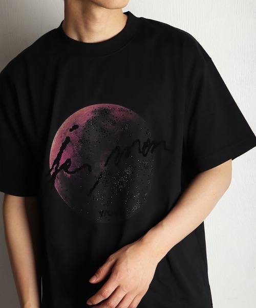 WESTSEA(ウエストシー)の「ラインストーン付き 天体プリント 半袖Tシャツ(Tシャツ/カットソー・メンズ・ブラック/ホワイト・M/L)」の4枚目の写真