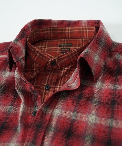 EGO TRIPPING(エゴトリッピング)の「ms6557-DOUBLE-SHIRTS レイヤードシャツ(616710)(シャツ/ブラウス・メンズ・ブラウン/レッド/サックスブルー系・48/46)」の18枚目の写真