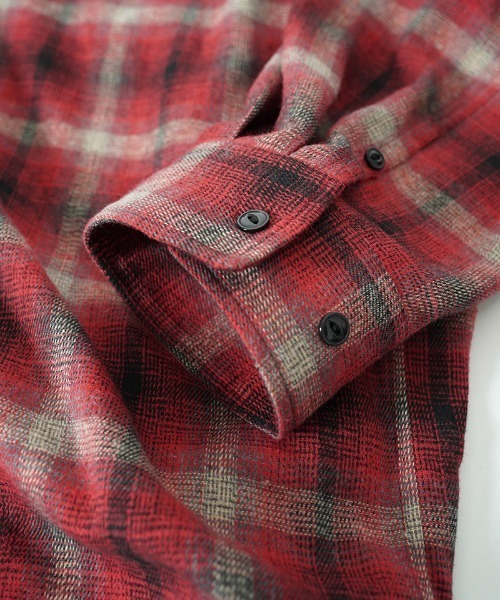 EGO TRIPPING(エゴトリッピング)の「ms6557-DOUBLE-SHIRTS レイヤードシャツ(616710)(シャツ/ブラウス・メンズ・ブラウン/レッド/サックスブルー系・48/46)」の20枚目の写真