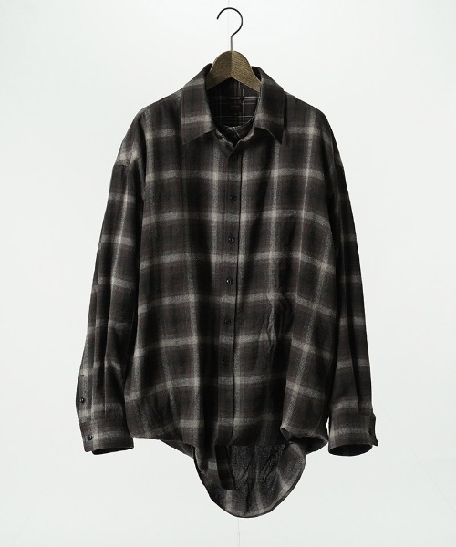 EGO TRIPPING(エゴトリッピング)の「ms6557-DOUBLE-SHIRTS レイヤードシャツ(616710)(シャツ/ブラウス・メンズ・ブラウン/レッド/サックスブルー系・48/46)」の21枚目の写真