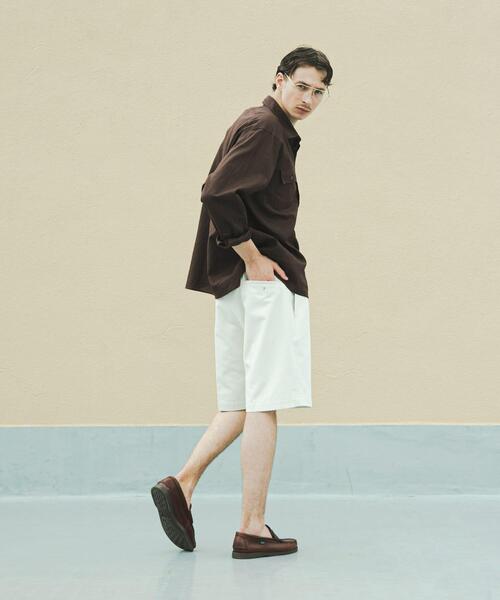 BROOKS BROTHERS(ブルックスブラザーズ)の「『別注』BROOKS BROTHERS×URBAN RESEARCH PLEAT SHORTS(その他パンツ・メンズ・ブラック/ベージュ系その他・X-LARGE/LARGE/MEDIUM)」の4枚目の写真