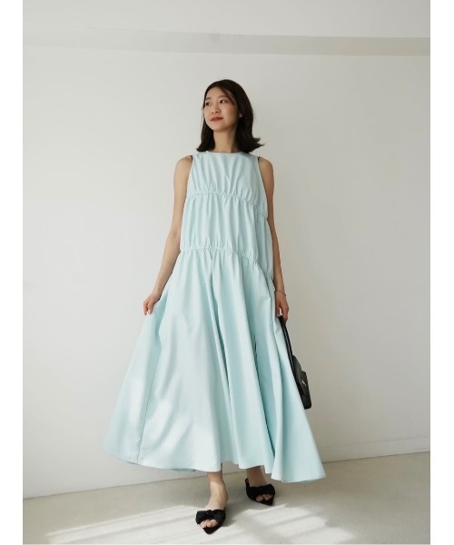 Katrin TOKYO(カトリーントーキョー)の「gather tiered onepiece(ワンピース・レディース・ブルー/ホワイト/ストライプ・FREE/XS)」の11枚目の写真