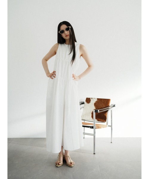 Katrin TOKYO(カトリーントーキョー)の「gather tiered onepiece(ワンピース・レディース・ブルー/ホワイト/ストライプ・FREE/XS)」の17枚目の写真
