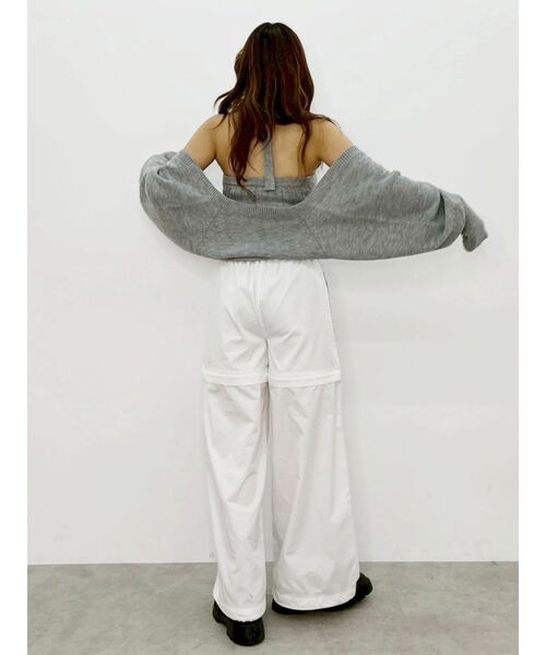 EVRIS(エヴリス)の「ラメラインワイドパンツ【セットアップ着用可能】(カーゴパンツ・レディース・ホワイト/ブラック/レッド・FREE)」の20枚目の写真