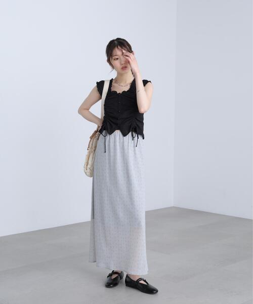 FREE'S MART（フリーズマート）の「◆花柄シアーナロースカート（スカート・レディース・ワンウォッシュ/ブルー系その他/ホワイト系その他・MEDIUM/SMALL）」の16枚目の写真