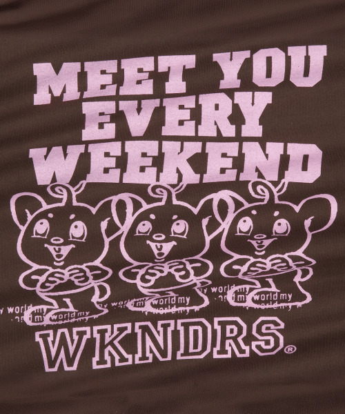 WKNDRS(ウィーキャンドース)の「WEEKEND T-SHIRT (BROWN)(Tシャツ/カットソー・レディース・その他・LARGE/X-LARGE/MEDIUM/SMALL)」の5枚目の写真
