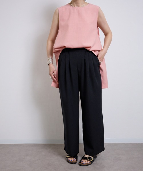 vent blanc(ヴァンブラン)の「VB : denicher デニシェ Naturemier シャンブレーノースリブラウス(シャツ/ブラウス・レディース・ホワイト/ベビーピンク・FREE)」の11枚目の写真