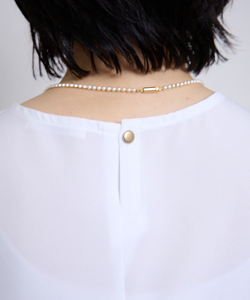 vent blanc(ヴァンブラン)の「VB : denicher デニシェ Naturemier シャンブレーノースリブラウス(シャツ/ブラウス・レディース・ホワイト/ベビーピンク・FREE)」の6枚目の写真