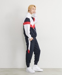 FILA（フィラ）の「【FILA/フィラ】上下セット ジャージ セットアップ トラックジャケット ジョガーパンツ 配色切替（セットアップ）」
