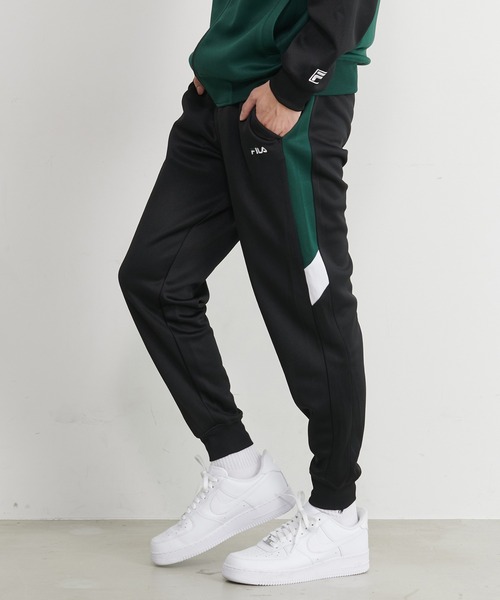 FILA(フィラ)の「【FILA/フィラ】上下セット ジャージ セットアップ トラックジャケット ジョガーパンツ 配色切替(セットアップ・メンズ・ブラック×グリーン/ブラック×グレー/ネイビー×ホワイト・LL/L/M)」の11枚目の写真