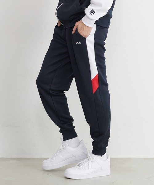 FILA(フィラ)の「【FILA/フィラ】上下セット ジャージ セットアップ トラックジャケット ジョガーパンツ 配色切替(セットアップ・メンズ・ブラック×グリーン/ブラック×グレー/ネイビー×ホワイト・LL/L/M)」の12枚目の写真