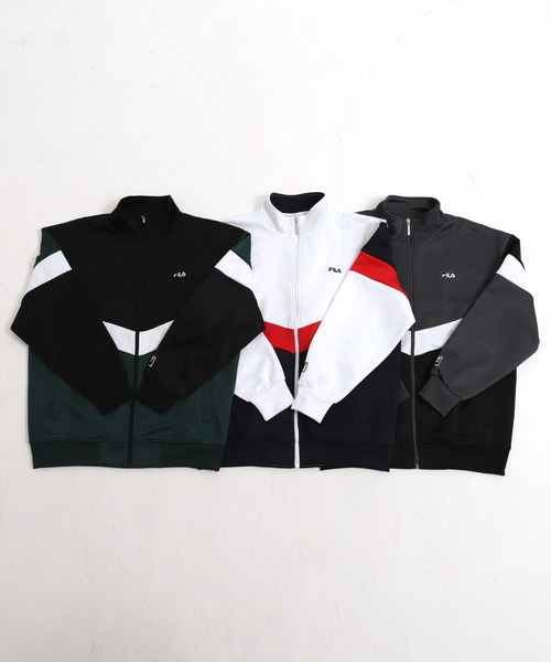 FILA(フィラ)の「【FILA/フィラ】上下セット ジャージ セットアップ トラックジャケット ジョガーパンツ 配色切替(セットアップ・メンズ・ブラック×グリーン/ブラック×グレー/ネイビー×ホワイト・LL/L/M)」の16枚目の写真