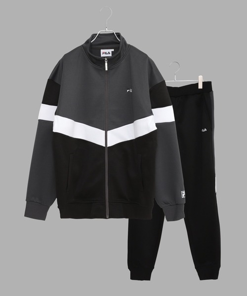 FILA(フィラ)の「【FILA/フィラ】上下セット ジャージ セットアップ トラックジャケット ジョガーパンツ 配色切替(セットアップ・メンズ・ブラック×グリーン/ブラック×グレー/ネイビー×ホワイト・LL/L/M)」の13枚目の写真