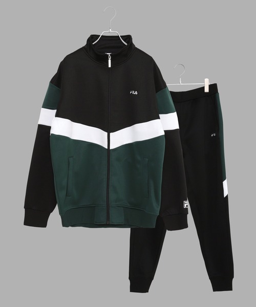 FILA(フィラ)の「【FILA/フィラ】上下セット ジャージ セットアップ トラックジャケット ジョガーパンツ 配色切替(セットアップ・メンズ・ブラック×グリーン/ブラック×グレー/ネイビー×ホワイト・LL/L/M)」の14枚目の写真