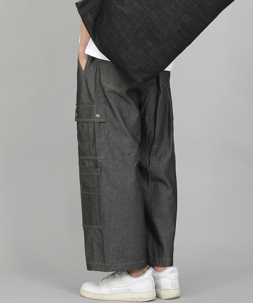 SAINTCREW(セントクルー)の「ダブルカーゴ9部パンツ DCP-382 デニムグレーブラック(デニムパンツ・メンズ・その他・LARGE/X-LARGE/XX-LARGE/MEDIUM)」の2枚目の写真