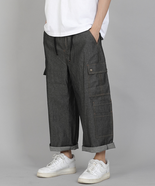 SAINTCREW(セントクルー)の「ダブルカーゴ9部パンツ DCP-382 デニムグレーブラック(デニムパンツ・メンズ・その他・LARGE/X-LARGE/XX-LARGE/MEDIUM)」の3枚目の写真