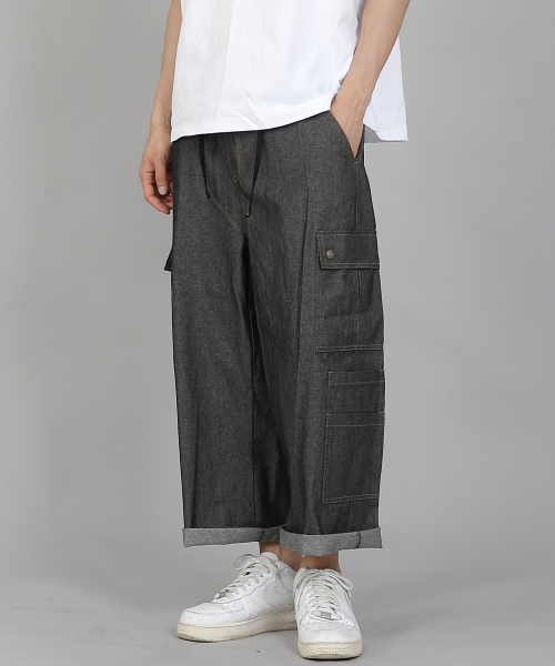 SAINTCREW(セントクルー)の「ダブルカーゴ9部パンツ DCP-382 デニムグレーブラック(デニムパンツ・メンズ・その他・LARGE/X-LARGE/XX-LARGE/MEDIUM)」の5枚目の写真