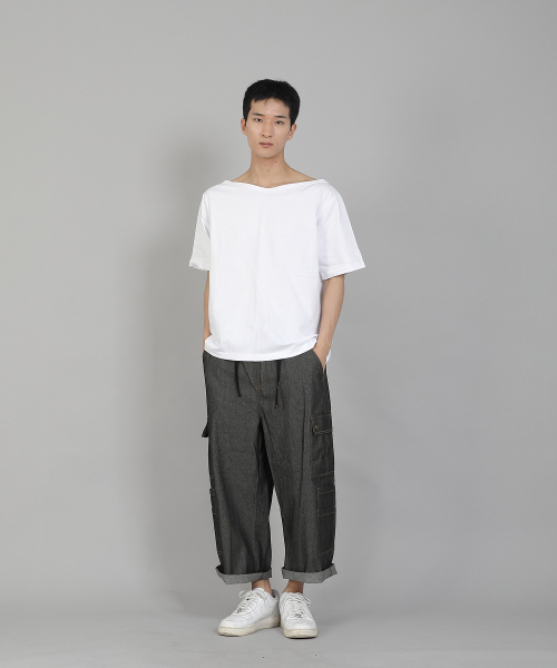 SAINTCREW(セントクルー)の「ダブルカーゴ9部パンツ DCP-382 デニムグレーブラック(デニムパンツ・メンズ・その他・LARGE/X-LARGE/XX-LARGE/MEDIUM)」の8枚目の写真