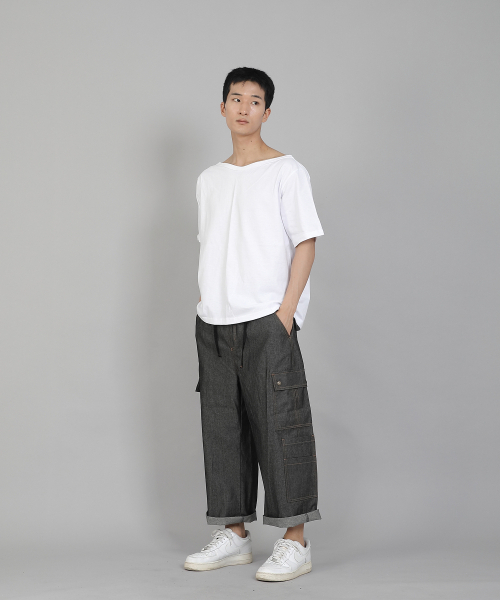 SAINTCREW(セントクルー)の「ダブルカーゴ9部パンツ DCP-382 デニムグレーブラック(デニムパンツ・メンズ・その他・LARGE/X-LARGE/XX-LARGE/MEDIUM)」の9枚目の写真