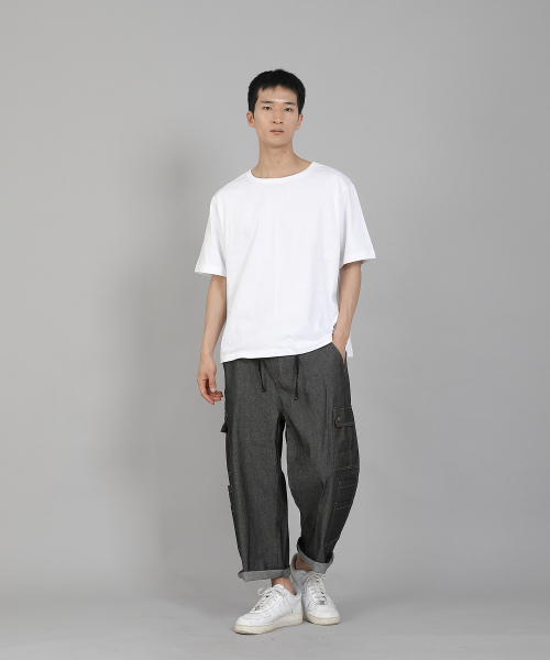 SAINTCREW(セントクルー)の「ダブルカーゴ9部パンツ DCP-382 デニムグレーブラック(デニムパンツ・メンズ・その他・LARGE/X-LARGE/XX-LARGE/MEDIUM)」の11枚目の写真