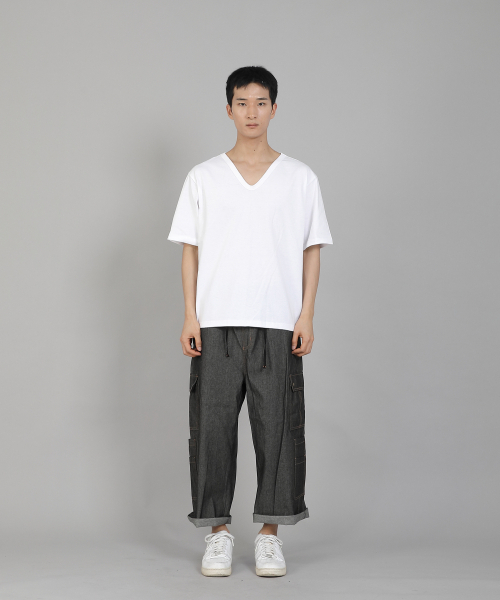 SAINTCREW(セントクルー)の「ダブルカーゴ9部パンツ DCP-382 デニムグレーブラック(デニムパンツ・メンズ・その他・LARGE/X-LARGE/XX-LARGE/MEDIUM)」の13枚目の写真