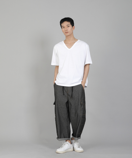 SAINTCREW(セントクルー)の「ダブルカーゴ9部パンツ DCP-382 デニムグレーブラック(デニムパンツ・メンズ・その他・LARGE/X-LARGE/XX-LARGE/MEDIUM)」の14枚目の写真