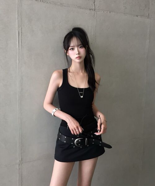 KHAKIPOINT（カーキポイント）の「Stud Boston Bag (black)（ボストンバッグ・レディース・その他・FREE）」の6枚目の写真