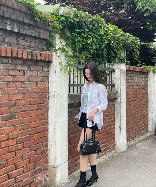 KHAKIPOINT（カーキポイント）の「Stud Boston Bag (black)（ボストンバッグ・レディース・その他・FREE）」の12枚目の写真