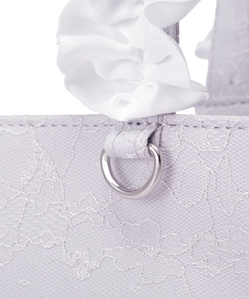 Maison de FLEUR（メゾンドフルール）の「ブルーマニアフリルハンドルスクエアトートバッグ（トートバッグ・レディース・ブルー系その他7・FREE）」の4枚目の写真