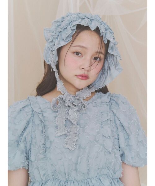 merry jenny(メリージェニー)の「シアーフリルヘッドドレス(その他ヘアアクセサリー・レディース・ブルー/ブラック/オフホワイト・FREE)」の3枚目の写真