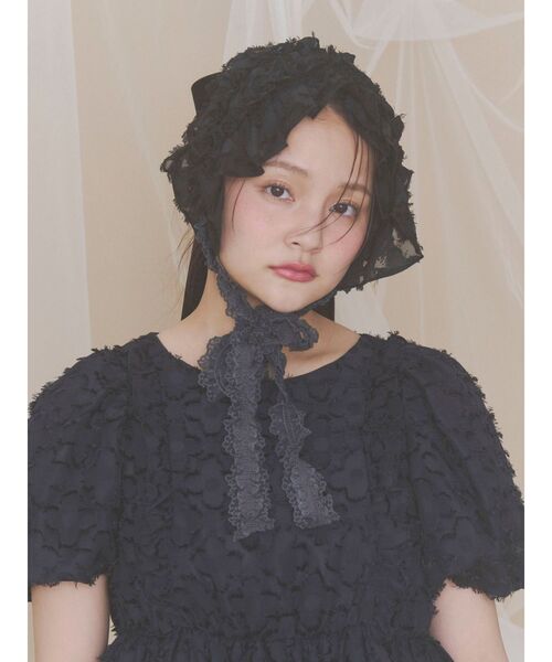 merry jenny(メリージェニー)の「シアーフリルヘッドドレス(その他ヘアアクセサリー・レディース・ブルー/ブラック/オフホワイト・FREE)」の2枚目の写真